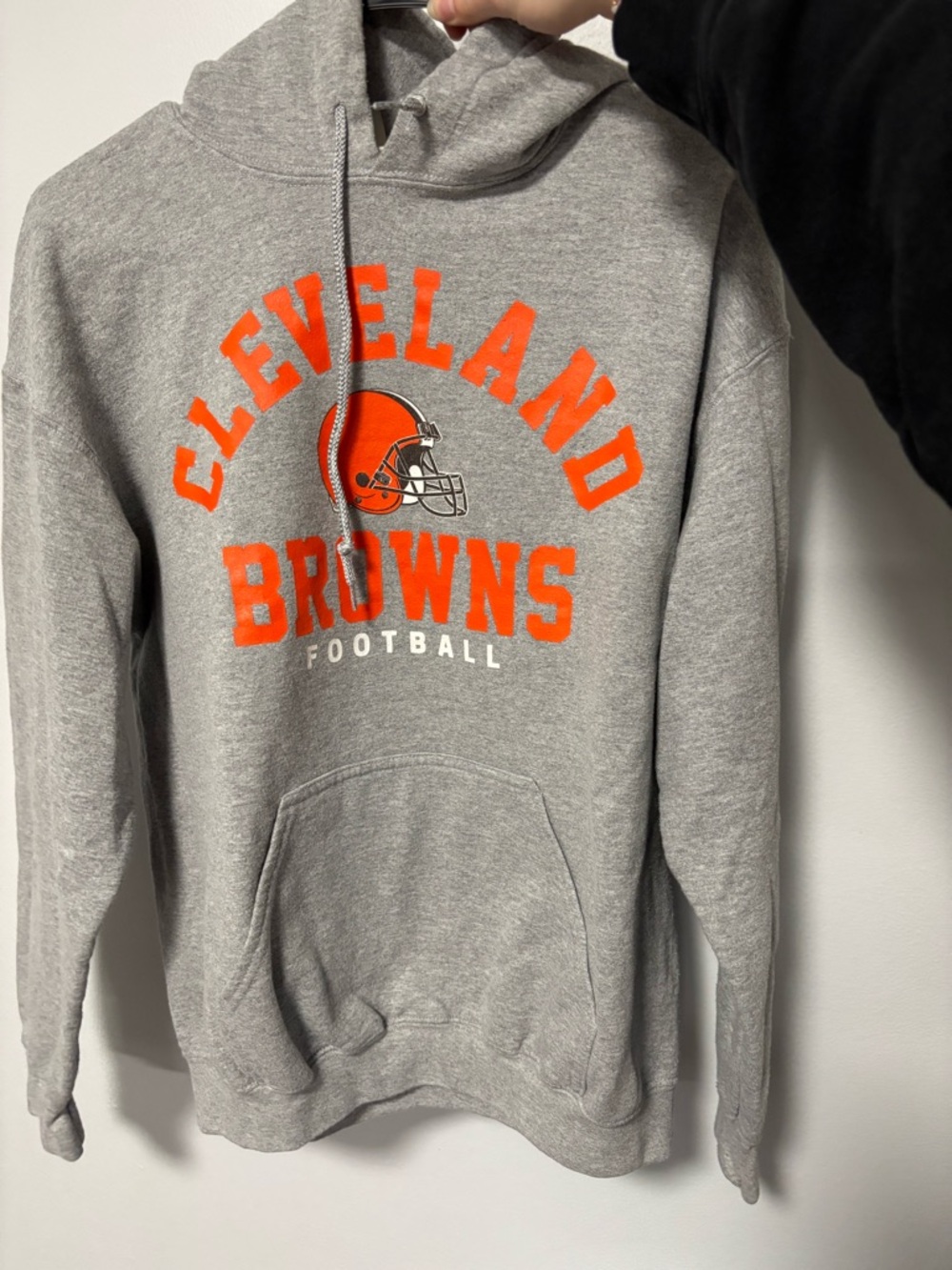 Junk Food Clothing Gray & Orange Cleveland Browns Pullover Hoodie
